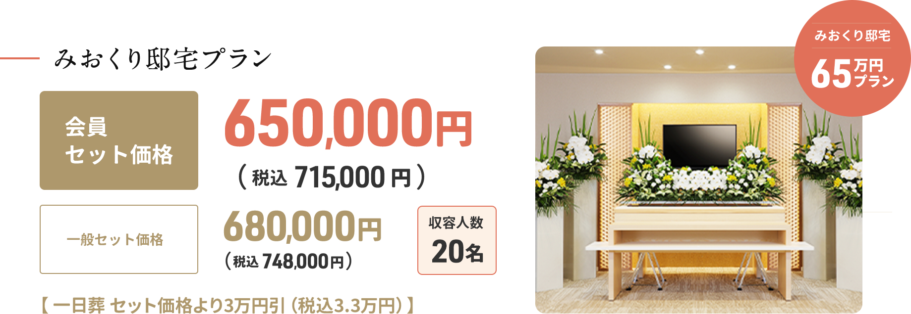 みおくり邸宅65万円プラン